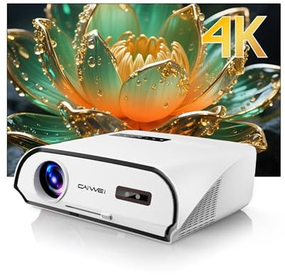 Ultra HD 4K Movie Projector for Home Theater, High Bright 1580 ANSI Lumens Smart Daytime Projector with Max 300 Display, HDR10+ Daylight NFC WiFi6 Bluetooth RJ45 LAN 2G+32G Gaming Projectors