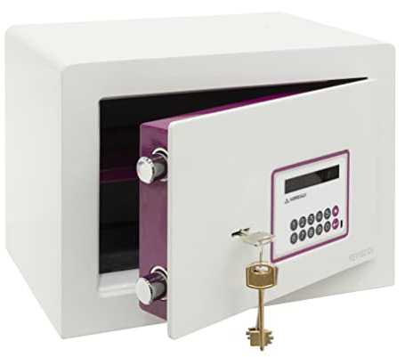 ARREGUI Forma Evolution 150020 Caja fuerte con llave y codigo, facil de usar | Caja de seguridad, apertura con teclado y llave | Caja fuerte electronica para casa, doble seguridad | 25x35x25 cm | 16L