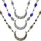 Minkissy böhmischen Kopf Kette Mond Anhänger Kopf Kette Halbmond Kopfschmuck Retro Kristall eingelegten Stirn Schmuck Halskette für Frauen Dame Mädchen 3St
