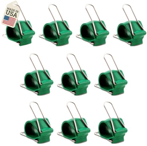 Reusable Greenhouse Clips Made in USA – Orchid Clips, Plant Support Clips & Cord Clips – Heavy-Duty, Weather-Resistant & Durable – Secure Stems, Vines, Wires, Cables, Tomato Plants – Indoor & Outdoor