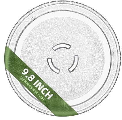 Gemroom 250mm Microwave Turntable Plate Compatible with Whirlpool 481246678412 488000862548, 250 mm Replacement Microwave Glass Plate for V-ZUG BAUKNECHT IKEA C00313978 C00862548