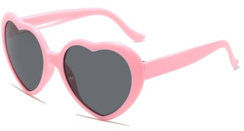 Fc'Noqgn Herzförmige Baby-Sonnenbrille polarisierte Sonnenbrille Kleinkinder Mädchen Jungen Sonnenbrille UV-Sonnenbrille, rosa