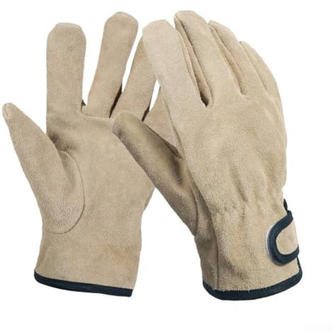 Gants de protection anti-feu et de grill, en cuir résistant à la chaleur, antidérapant, pour intérieur et extérieur, pique-nique, grill, four, cuisine, soudure