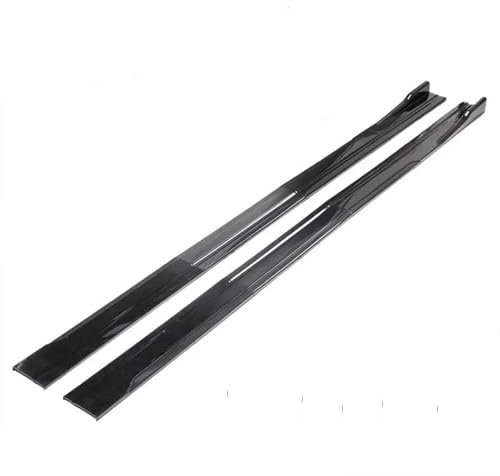 Minigonne Laterali Kit Minigonne Laterali Per Auto, 8 Pezzi, 2,2 M, Spoiler Laterale Con Alette, Per Classe AB W176 W246, Per CLA W117, Per GLA W156 Minigonne Laterali Estensione(Gloss black 2m)