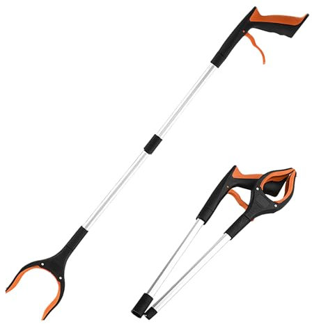 Grabeur De Travail De Travail Lourd - Outil De Saisie De Poubelle, Bâton De Ramassage | Picker À Ordures Pliable Pour Handicapé, Bâton De Griffe De 33 Pouces À Une Glaoue, Maîtrise D'assistance À La M