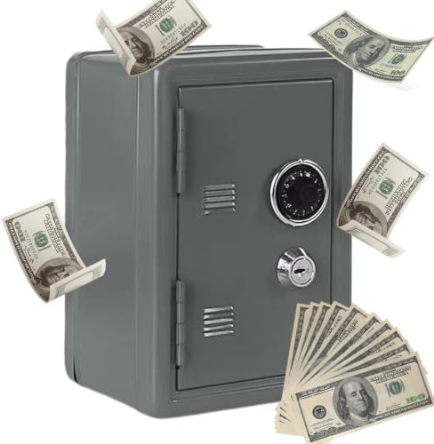 Barnkassa | Säkert Mini Lock Kid's Money Cash Box | Top Slot Design Pengaförvaring Box Gåvor för jul, nyår och barnens dag