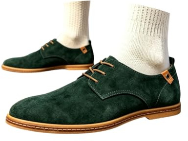 YAPAZULU Chaussures de Style Rétro pour Homme Bottines en Daim Décontractées Mode Oktoberfest Cuir Souple Confortables Respirantes Semelle Antidérapante Marche et Fête Traditionnelle Élégante