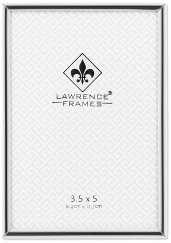 Lawrence Frames Simply Metal Picture Frame, Silver, 3.5x5