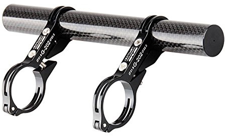 GUB 31.8MM Double Clamp Carbon Fiber Super Long Bike Bicycle Handlebar Extender Extension Light Lamp Computer Phone Mount Bracket Stand Holder