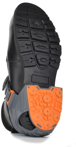 Low Pro Heel Ice Cleat, Industrial Grade Traction Aid for Snow and Ice, Size Large (1 Pair)