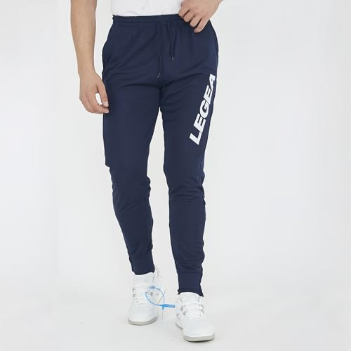 LEGEA Pantaloni da Training Osaka Tessuto Tecnico Traspirante Poliestere Slim Fit con Zip alla Caviglia da Sport