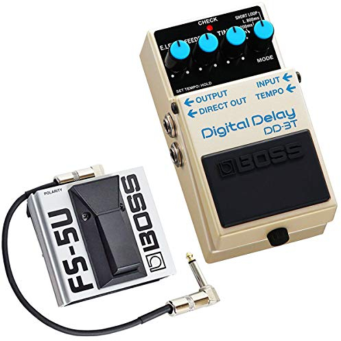 BOSS DD-3T Digital-Delay Effektgerät + FS-5U Fußtaster + keepdrum Patchkabel 30cm