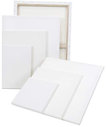 Paintersisters® 20er-Set Keilrahmen - Größe 18 x 24 cm - 320g/m² hochwertige Baumwolle, Leinwand zum Malen, Malgrund, bespannt für Acryl, Aquarell und Ölfarben