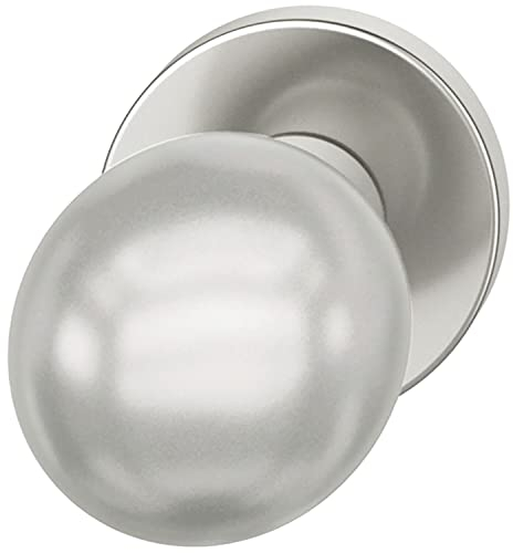 FSB 0 23 0802 03600 0105 Silber FH AGL Türknauf fest ø 50 mm, Türgriff auf Rosette gerade, Türknopf Aluminium eloxiert 23080203600