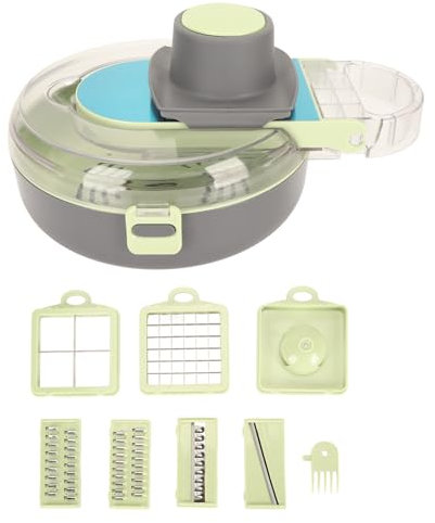 Grönsaksskärare spiralskärare grönsaksskärare, grönsaksskärare, gurkskärare, lökskärare, potatisskärare, fruktskärare, rivjärn för grönsaker och ost, julienneskärare, (Green)
