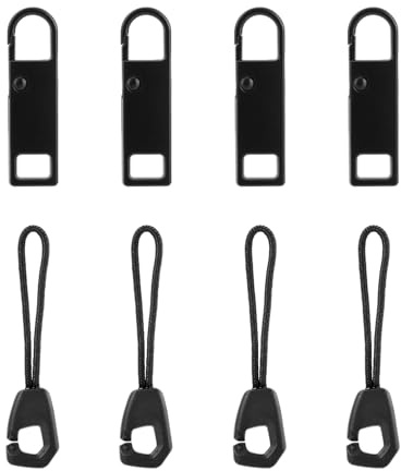 Gosknor 8uds Tirador de Cremallera, Desmontable Cierre de Cremallera Kit Reparación Zipper Pull Cordón Tracción para Equipaje Mochila Chaquetas Pantalones Abrigos Zapatos Tiendas Campaña
