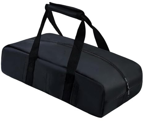 F Fityle Bocce Ball Storage Bag Holds up to 8 Balls Compartment Portable Heavy Duty Bocce Ball Case Carrying Bag for Yard Lawn Beach
