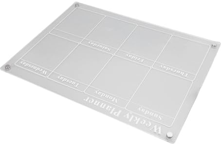 SUNGOOYUE Tablero Planificador de Calendario Acrílico Transparente para Organizar de Manera Eficiente Planes Semanales con 3 Marcadores de Colores para la Oficina en Casa