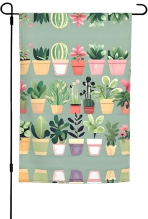 Drapeaux de patio imprimés bonsaï, 30,5 x 45,7 cm, adaptés pour balcon, terrasse et décoration de pot de fleurs.