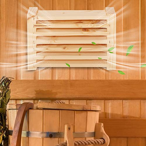 ERYUE Rejilla de Ventilación para Sala de Sauna Ventilación Aire Madera Duradera para Sala Sauna Relajación en el Hogar