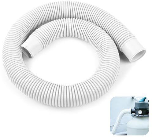 Manguera Piscina 38mm 1m, Manguera de Piscina, Manguera Flexible de Piscina, Manguera de Bomba para Piscinas, Tubos Depuradora Piscina, Manguera de Repuesto para Bomba de Ppiscina, Filtro de Arena