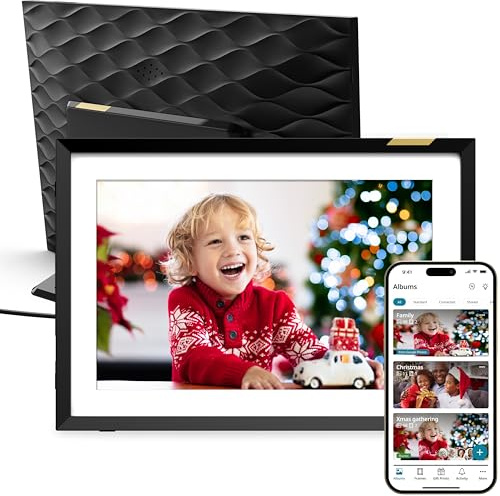 Nixplay WiFi 10.1 Touch Screen Digital Picture Frame I Easy Set Up I Create Family Shared Playlists I Perfect Digital Picture Frame for Gifting I Securely Share Photos/Videos via Email or App