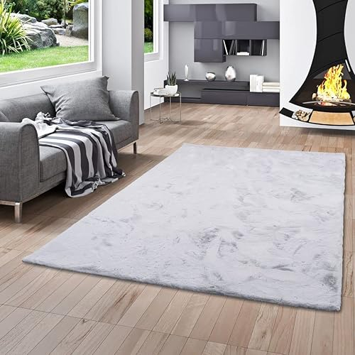Plush - Tapis de luxe en fourrure synthétique super douce - Gris Clair