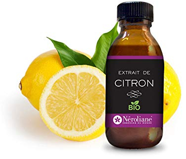 NEROLIANE – Extrait de Citron BIO 50ml – Arôme Naturel Certifié BIO – Spécial Yaourtière, Sorbetière, Glaces, Pâtisseries, Boissons, Confitures – Qualité Professionnelle - Made in France