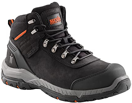 Scruffs Mens Sabatan Safety Black Ankle Boot, Black, 9 UK