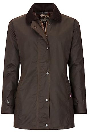 Walker & Hawkes - Victoria - Veste cirée Antique - pour Femme - Chasse/Campagne - Marron - EU 38 (UK 10)