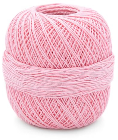 Häkelgarn 10 von Gründl, Filethäkelgarn,Stärke 10, 50 g / 280 m,100% Baumwolle, NS 1,25-1,5 (20 hellrosa)