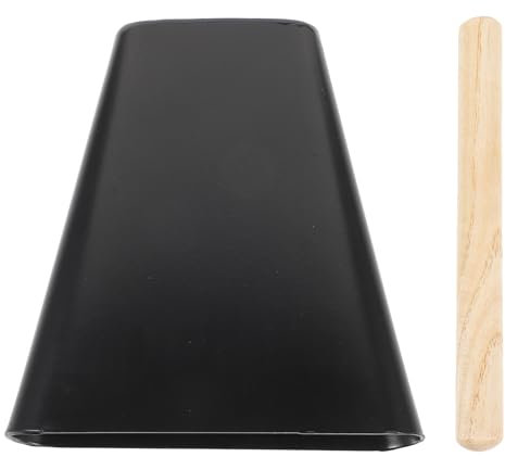 BESTonZON 6 Cencerro De Metal Salsa Palo Accesorios Cencerro Musical Campana De Percusión Manual Relaciones Públicas Bajo Comunión Inoxidable Lp Niño Manivela Madera Mano Tocando La Campana