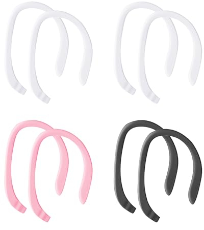 4 Pares de Ganchos Antipérdida para Auriculares - Anillos de Fijación y Correas de Seguridad Universales - Accesorios para Correr