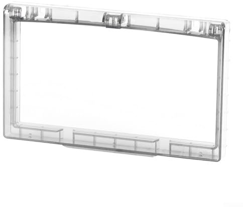 Jonikuper Lot de 2 cache-prises étanches - Plaque murale à 3 interrupteurs - Boîte de protection résistante aux intempéries et à la poussière (transparent)