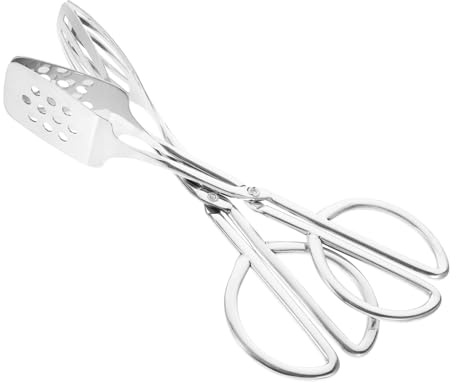 BIUDECO 2 Piezas Pinzas De Acero Inoxidable Forma De Tijera Pinzas Para Pan Para Barbacoa y Servir Comida Eventos Familiares