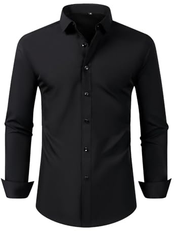 UHouse Chemise Homme Manches Longues Costume Chemisette Travail Chemises pour Hommes Habillée Vêtements Business Casaul Vetement Leger Décontracté Haut Streetwear