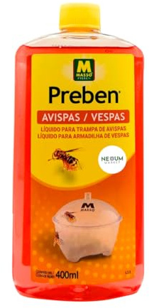 Líquido para Trampa de Avispas y Avispones 400ml - Preben | Atrayente Concentrado Eficaz para Exterior en Jardín, Piscina o Terraza | Duración de 30-40 Días, hasta 4 Trampas por Envase | Nexum Market