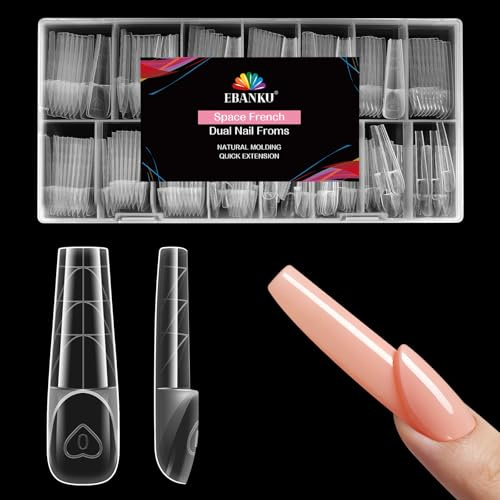 EBANKU 150PCS 3D Reverse French Dual Form