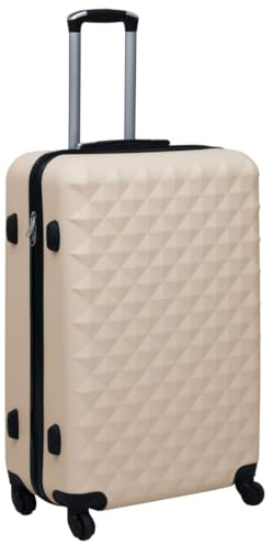 GeenYuu Carro rígido dorado ABS con candado TSA, 48 x 28 x 71 cm, 4 ruedas giratorias, mango telescópico, fácil de ampliar, resistente a los arañazos, resistente para negocios, vacaciones, vuelos y