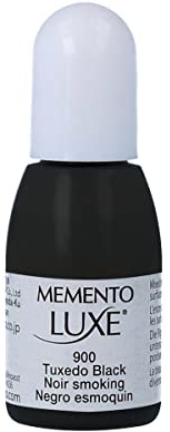 Tsukineko Memento Luxe Recharge d’Encre pour Tampon, Noir Smoking