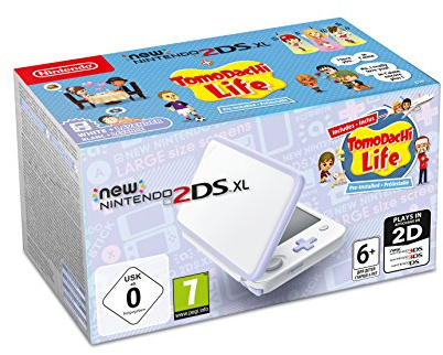 New Nintendo 2DS XL - blanc/Lavande & Tomodachi Life Préinstallé