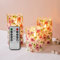 Eywamage Floral Glass Flameless Candles with Remote, Flickering Battery Powered LED Candles D 3 H 4 5 6