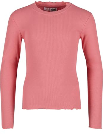Urban Classics Damen Girls Short Rib Longsleeve palepink, 158/164