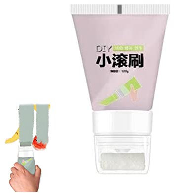 Nouveau Petit Rouleau Patching Push, Petit Rouleau Pinceau Peinture Latex Murale, Réparation Peinture Murale Petit Rouleau Pinceau, Rouleau Pâte De Réparation Murale (Pink)