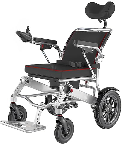 Bueuwe Rollstuhl Leicht Faltbar Elektrisch Rollstühle, Elektrorollstuhl mit Verstellbare Rückenlehne, Elektrischer Rollstuhl für ältere und Behinderte Menschen, 20A Li-Ion Battery