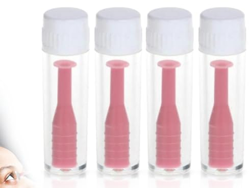 KAPSING Confezione da 4 ausili per l'inserimento di lenti a contatto, rosa, ausilio per l'inserimento di lenti a contatto, ventosa per lenti a contatto, lenti morbide(rosa)