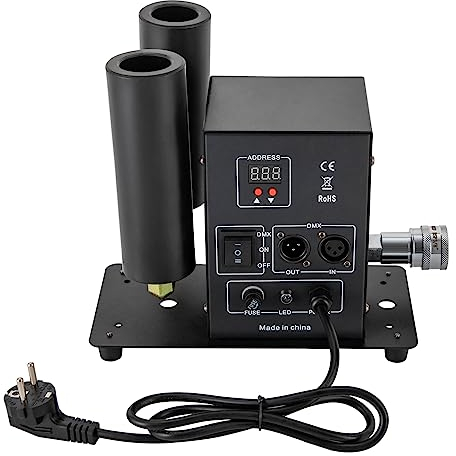 Macchina Del Fumo, Macchina per Nebbia, Doppio Tubo di CO2, 200 W, Basse Temperature, Macchina per Nebbia a Getto di CO2, Cannone + Tubo da 5 M, per Palcoscenico, Matrimonio, Performance Musicale