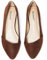 Ataiwee Women's Wide Width Flat Shoes - Ladies Pointed Toe Suede Slip On Office Ballet Flats.(1908076-2402, BR/MF, UK10 Wide)