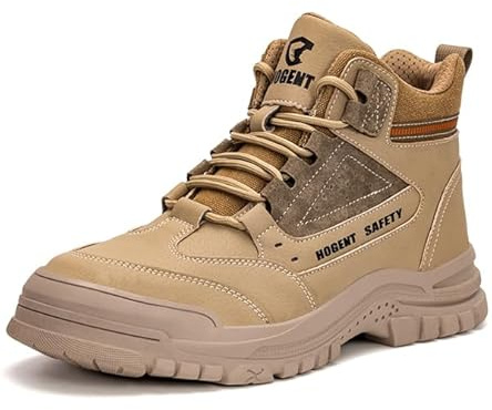 ZBVB Steel Toe Boots for Men Women Comfortable Lightweight Work Boots for Men Industrial Construction Boot Non Slip Work Shoes