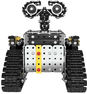 Larcele Kit di modellini militari in metallo 3D, assemblaggio fai da te, costruzione di navi da battaglia militari, puzzle in miniatura KJPZ-04 (robot Wally)
